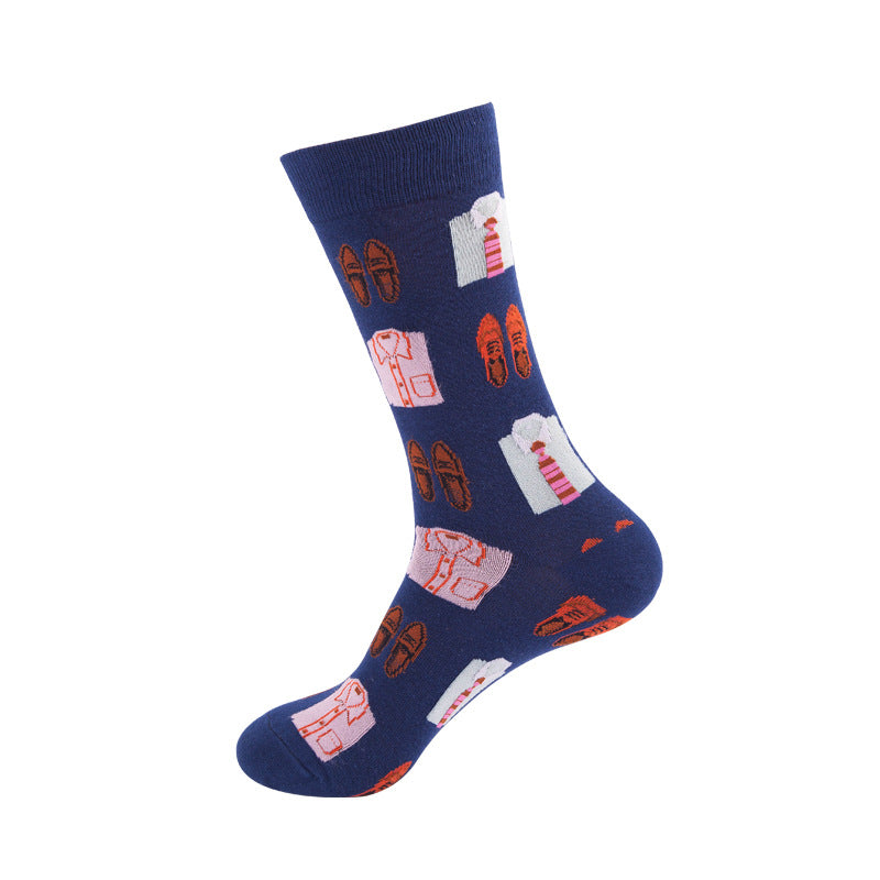 Colorful High-Cut Floral Socks for Skateboarding