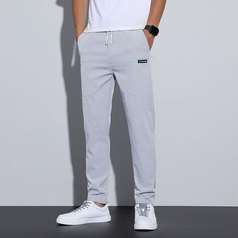 Ice Silk Casual Men's Elastic Pants