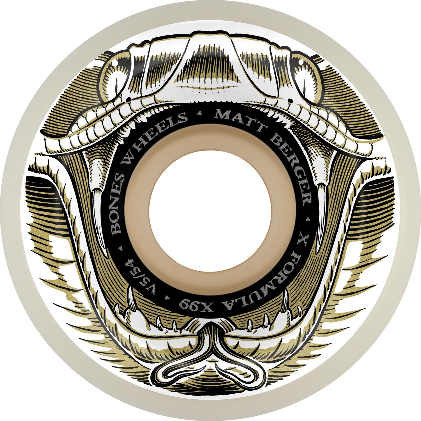 Bones Wheels Matt Berger Battlesnake X-Formula Skateboard Wheels (54mm, 99A, V5 Sidecut)