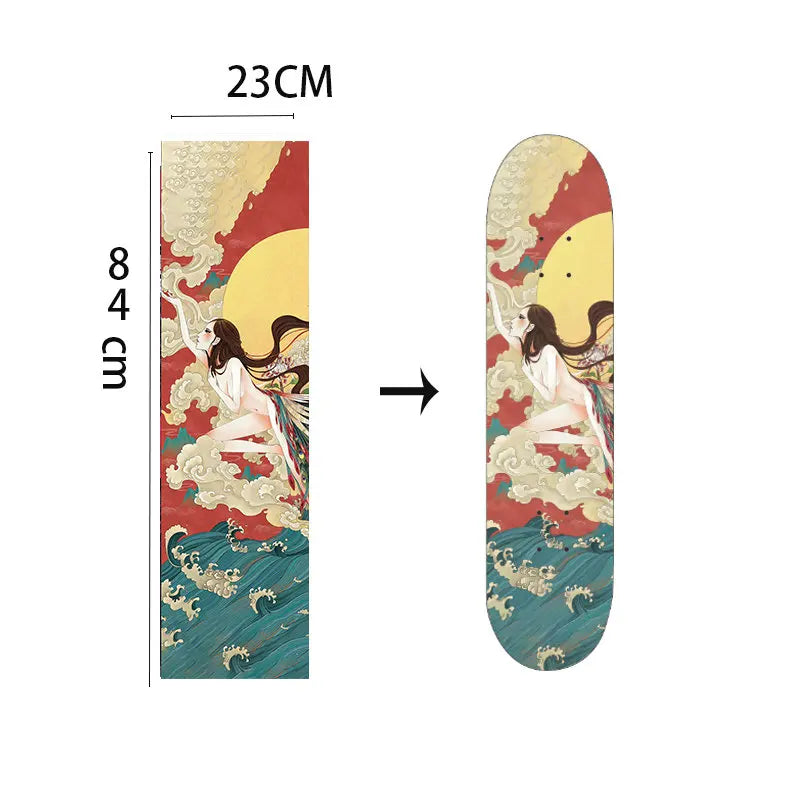 Professional Skateboard Sandpaper Grip Tape, Waterproof and Wear Resistant