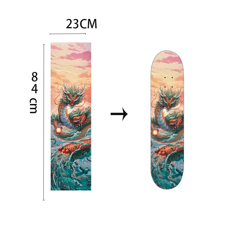 Professional Skateboard Sandpaper Grip Tape, Waterproof and Wear Resistant