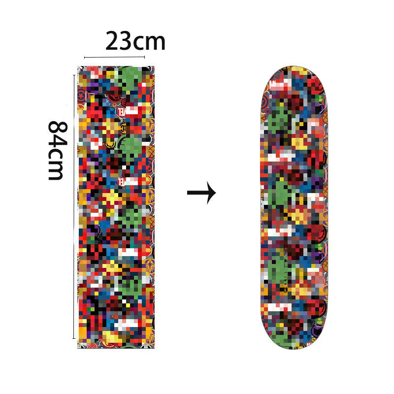Professional Skateboard Sandpaper Grip Tape, Waterproof and Wear Resistant