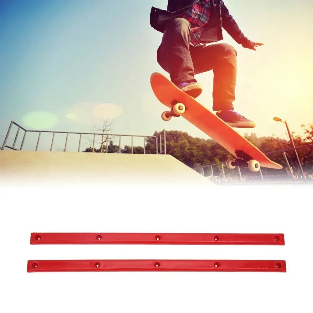 2-Piece Durable ABS Rib Bones, Rails, Colorful, Skateboard Rail Guards (36.5 x 1.7 cm)