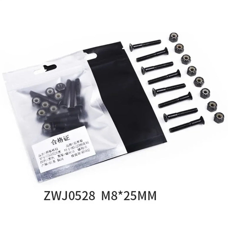 16-Piece Replacement Carbon Steel Screws and Nuts (M5 25mm / 28mm / 30mm)