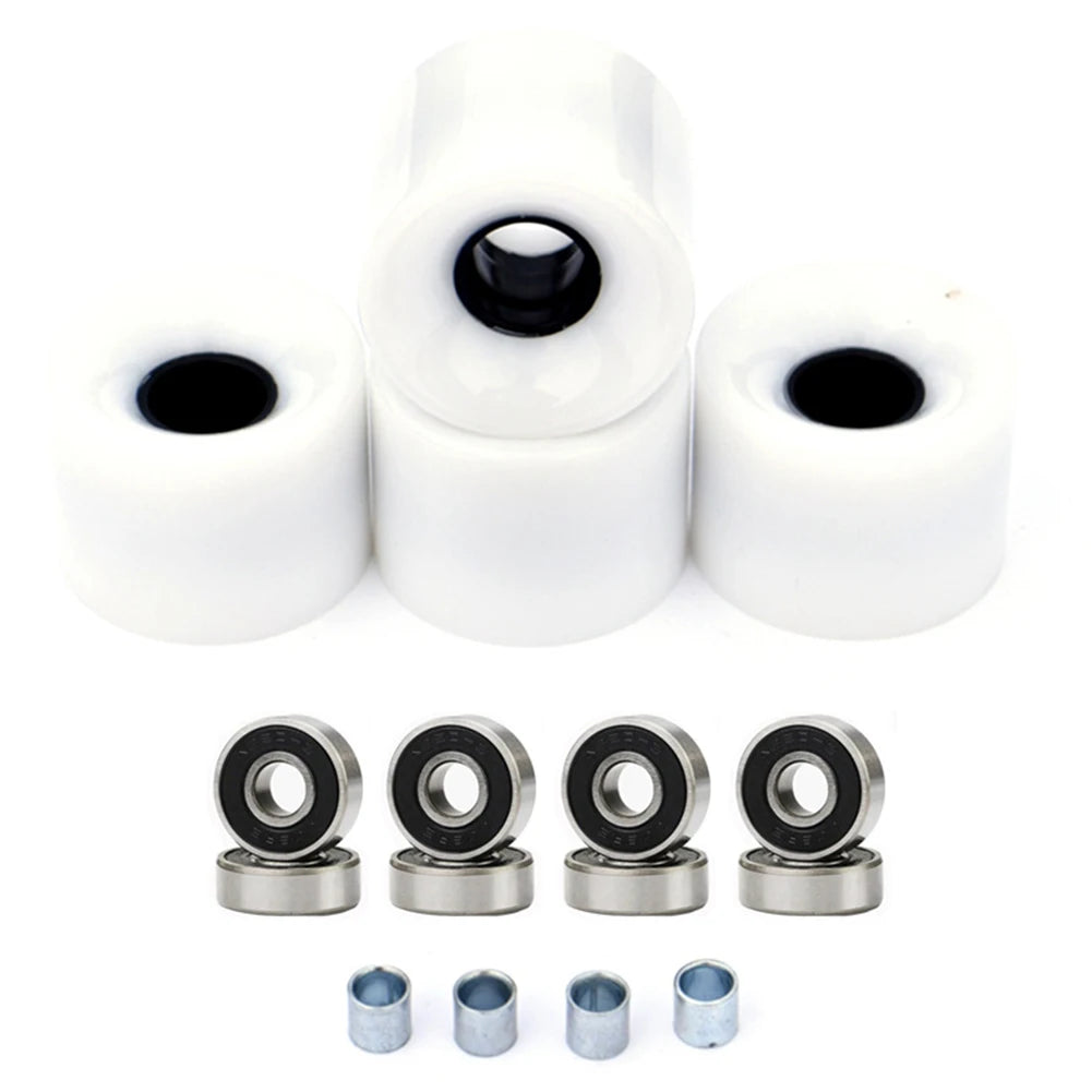 Skateboard Wheel Upgrade: 60 x 45mm Longboard Wheel Set, ABEC-9 Bearings And Spacers