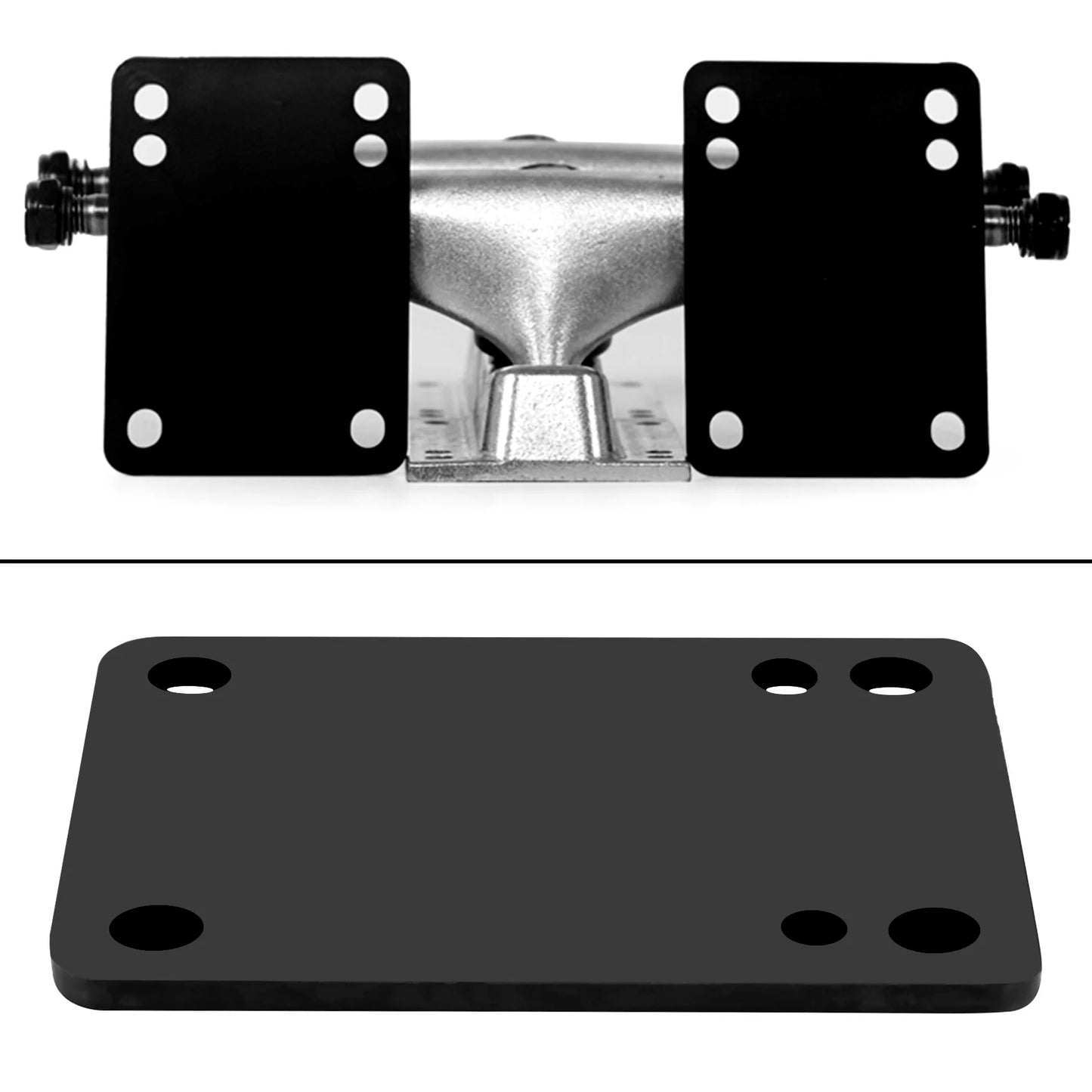 Rubber Skateboard Riser Pads, 1/8-Inch, 3mm Thick, 2-Pack