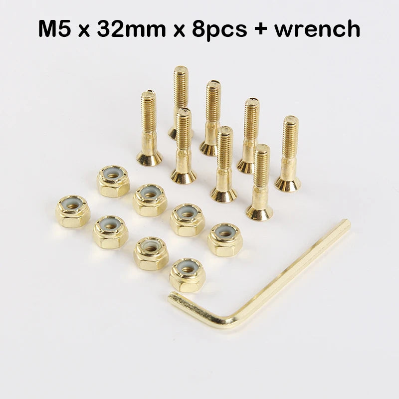 Skateboard Trucks Screws, Mounting Bolts, Anti-Rust, Durable (M5 x 25 / 29 / 32 / 38 / 44 / 50mm)