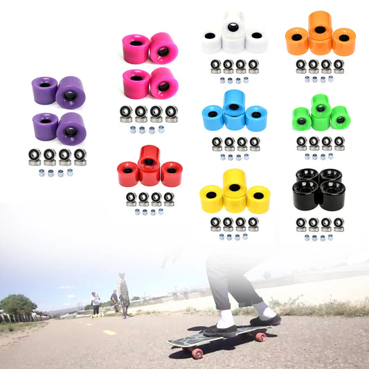 Skateboard Wheel Upgrade: 60 x 45mm Longboard Wheel Set, ABEC-9 Bearings And Spacers