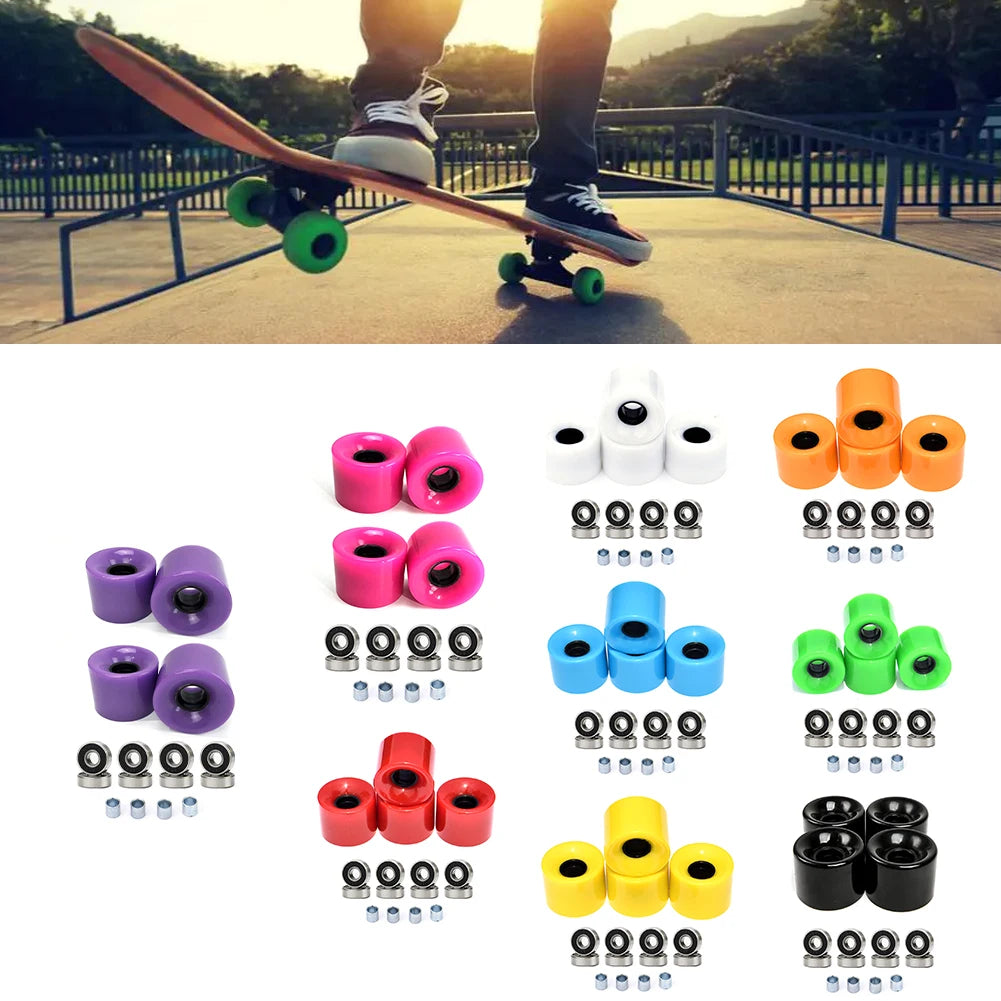 Skateboard Wheel Upgrade: 60 x 45mm Longboard Wheel Set, ABEC-9 Bearings And Spacers
