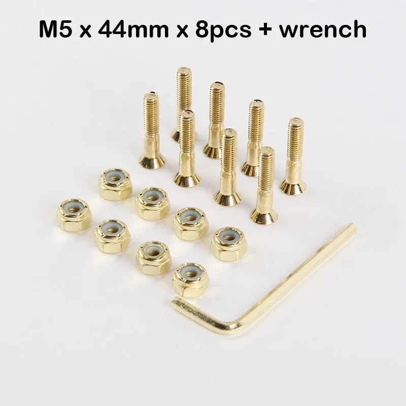 Skateboard Trucks Screws, Mounting Bolts, Anti-Rust, Durable (M5 x 25 / 29 / 32 / 38 / 44 / 50mm)