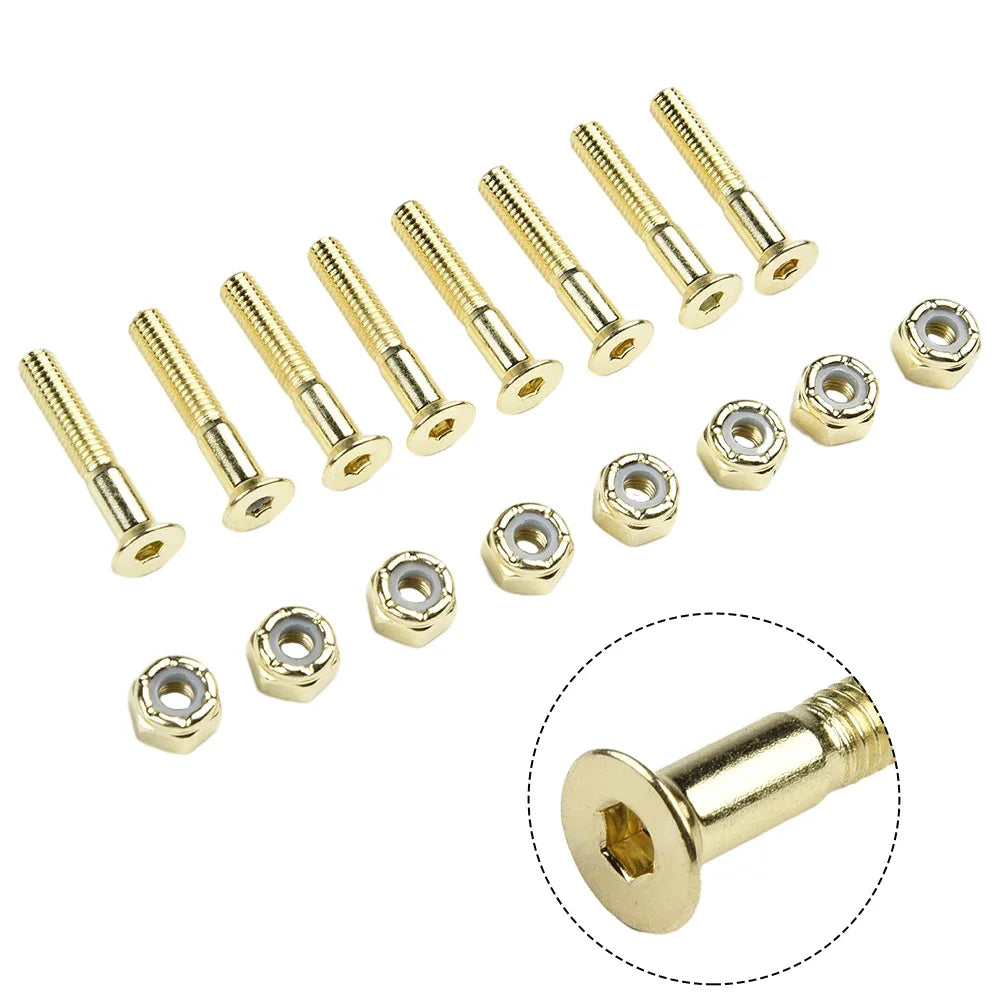 16-Piece Replacement Carbon Steel Screws and Nuts (M5 25mm / 28mm / 30mm)