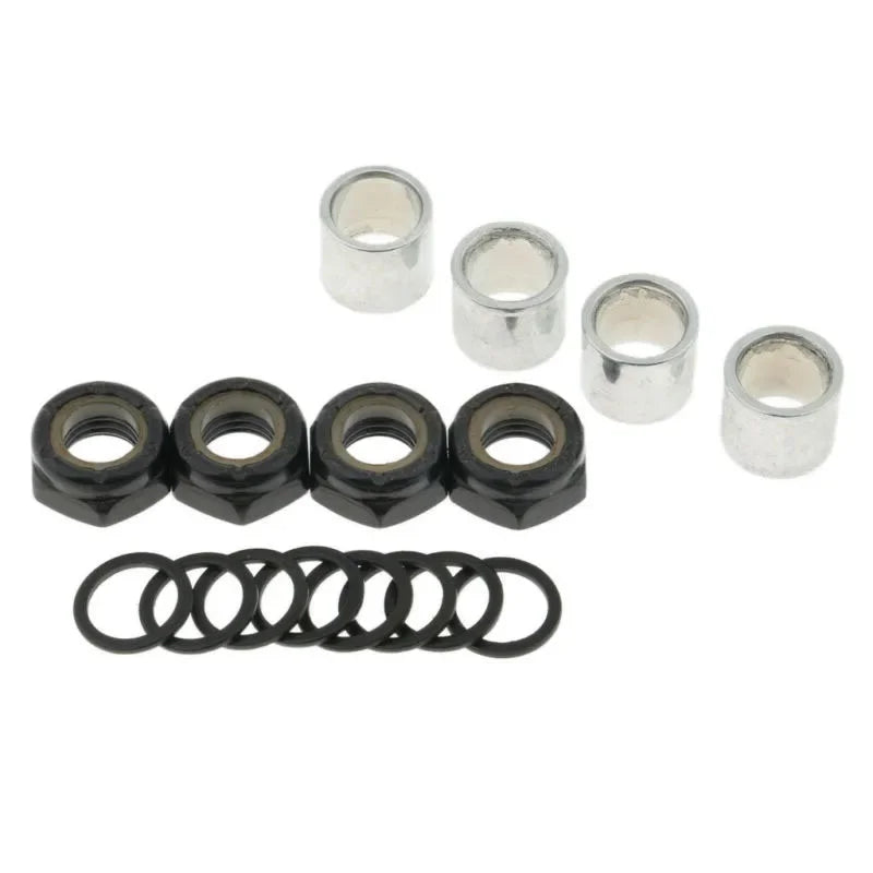 16-Piece Longboard Bearing Spacers Washers Hardware Screws Mounting Bolts Set