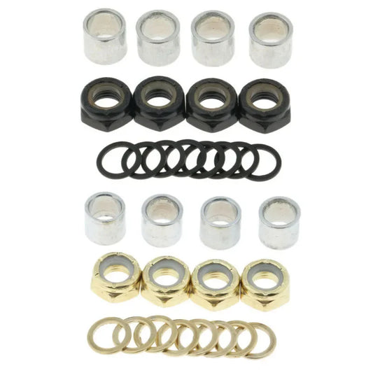 16-Piece Longboard Bearing Spacers Washers Hardware Screws Mounting Bolts Set