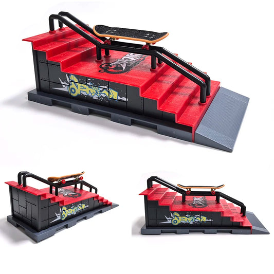 DIY Finger Skateboard Scene Venue Combination Sets Skate Park Ramp Parts Professional Tech Deck Novelty Toys Gift For Kids Child