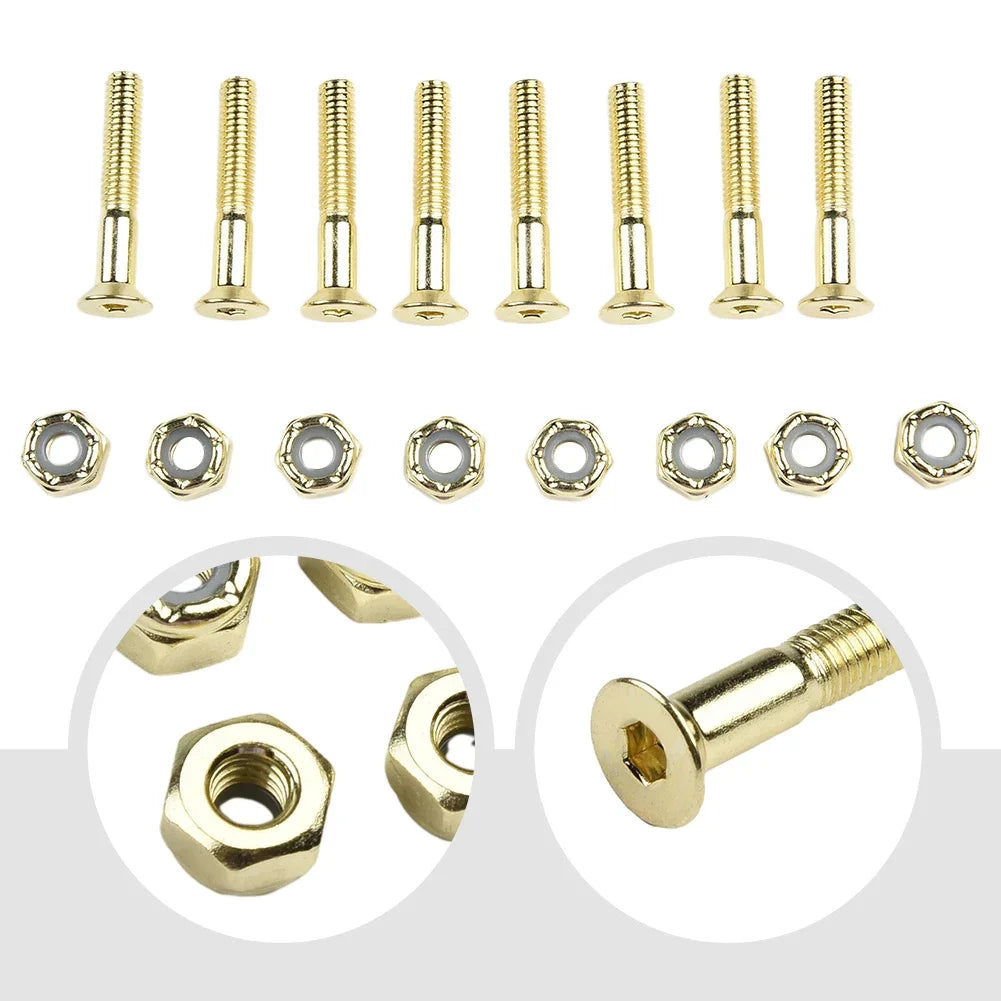 16-Piece Replacement Carbon Steel Screws and Nuts (M5 25mm / 28mm / 30mm)
