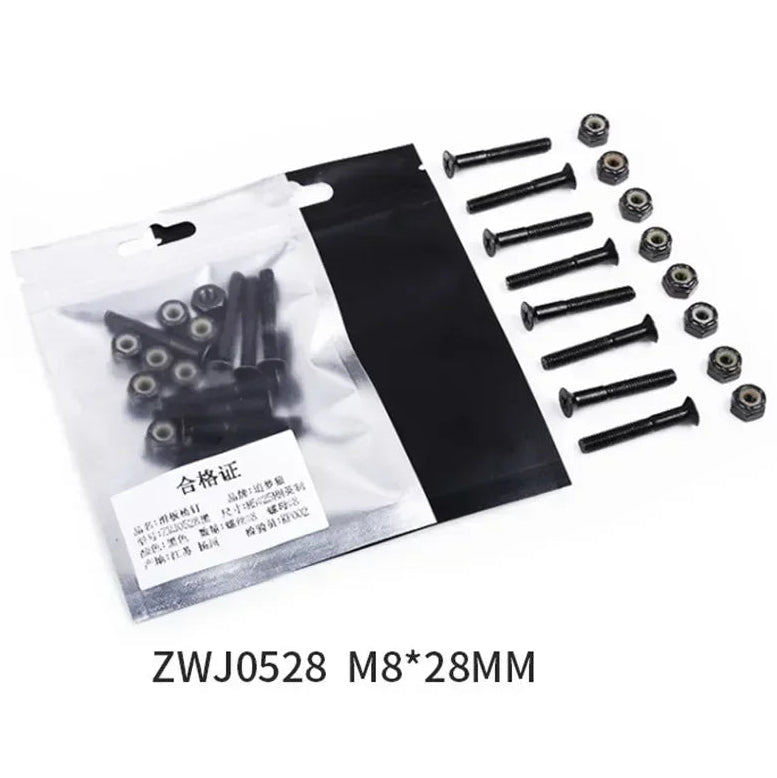 16-Piece Replacement Carbon Steel Screws and Nuts (M5 25mm / 28mm / 30mm)