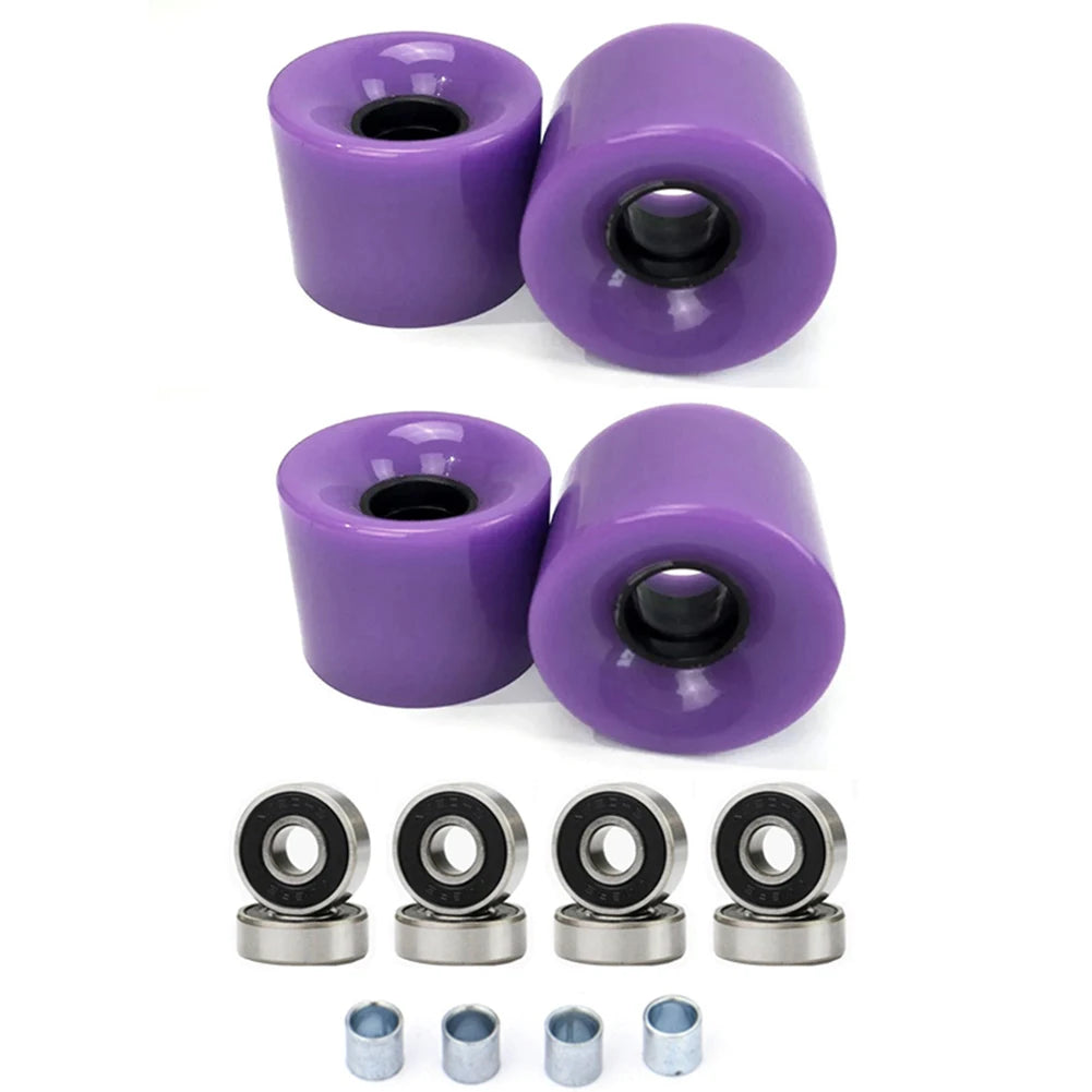 Skateboard Wheel Upgrade: 60 x 45mm Longboard Wheel Set, ABEC-9 Bearings And Spacers