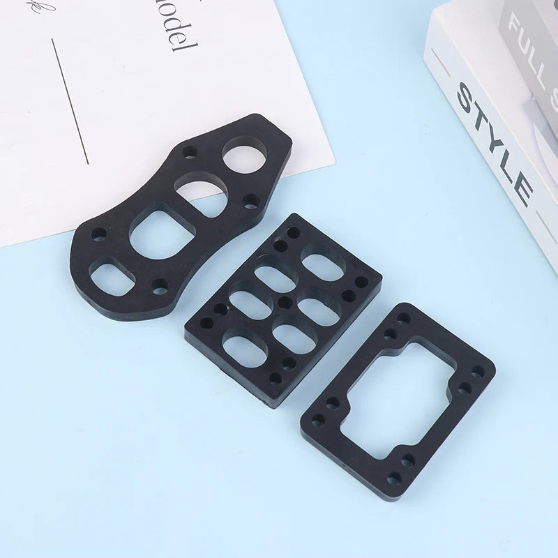1-Piece Black PU Longboard Skateboard Riser Pads for Truck Mounting