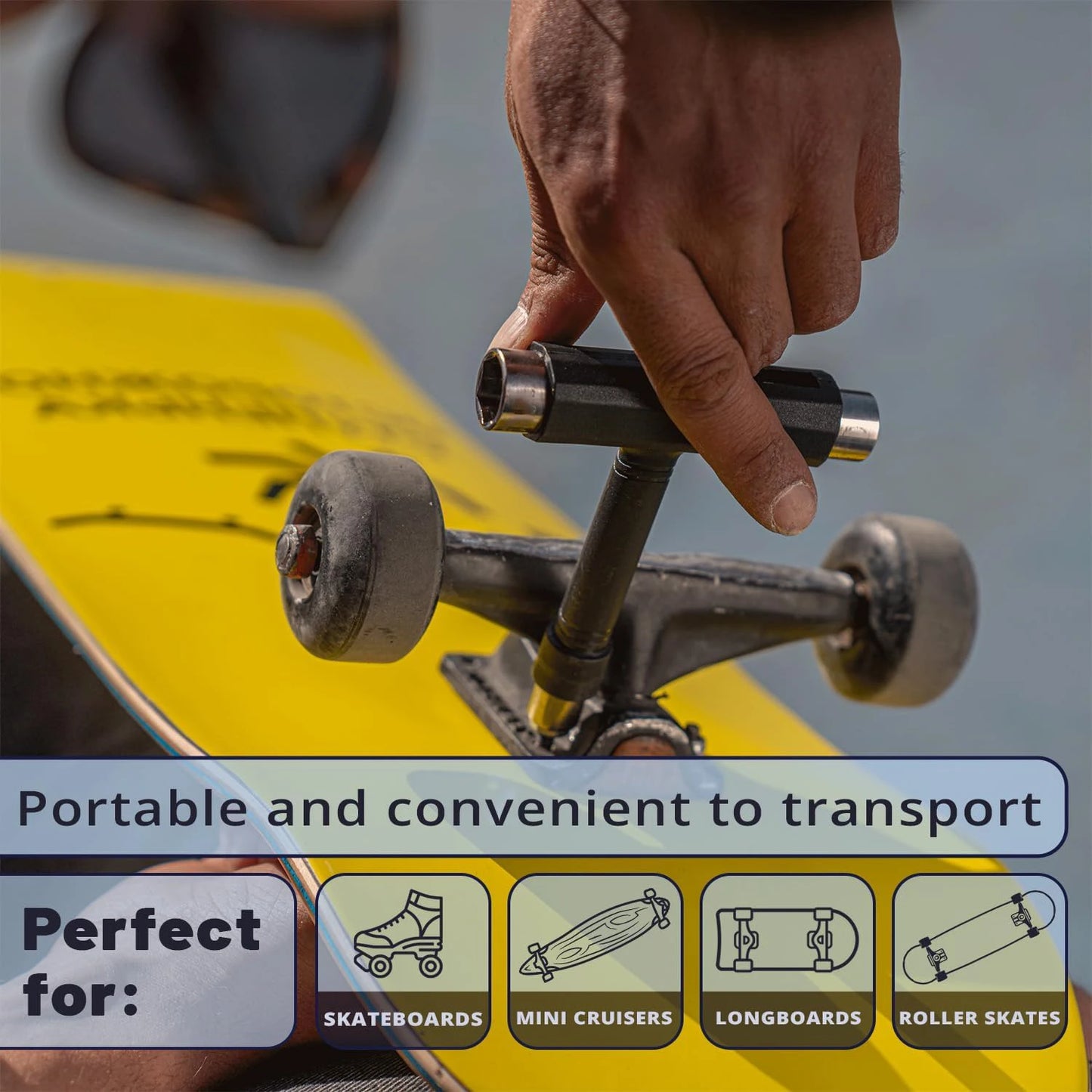 2-Pack All-in-One Multifunctional Portable T-Tool and Y-Tool for Skateboard Tools Set