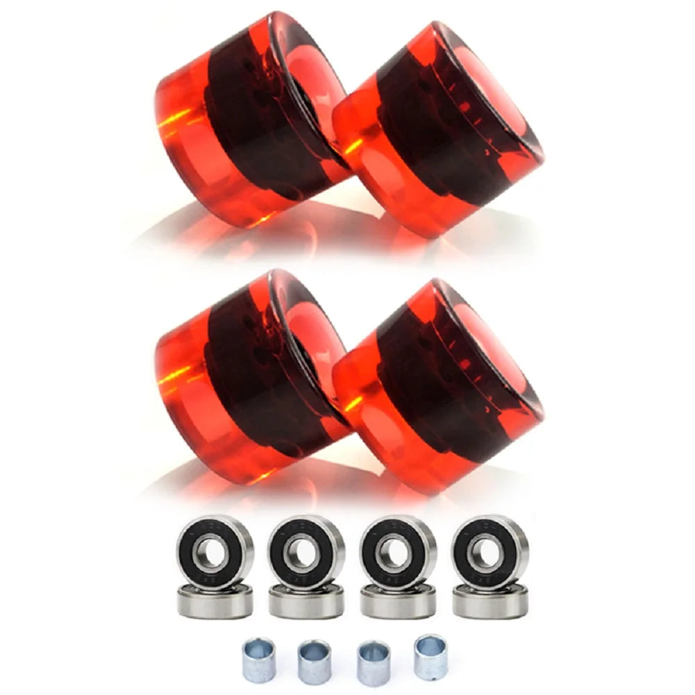 Skateboard Wheel Upgrade: 60 x 45mm Longboard Wheel Set, ABEC-9 Bearings And Spacers