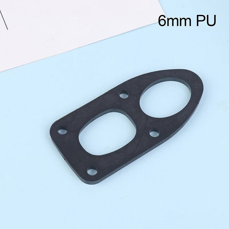 1-Piece Black PU Longboard Skateboard Riser Pads for Truck Mounting