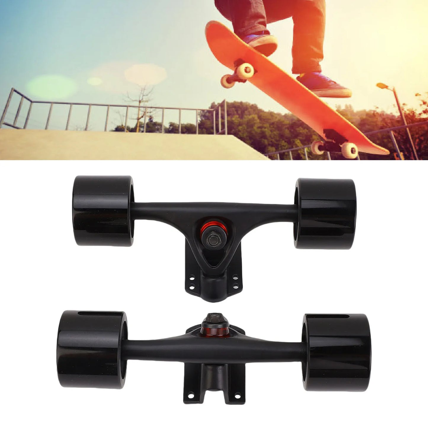 7-Inch Aluminum Alloy Skateboard Trucks with Wheels (65 x 51mm)