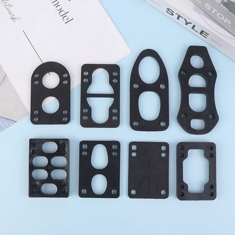 1-Piece Black PU Longboard Skateboard Riser Pads for Truck Mounting