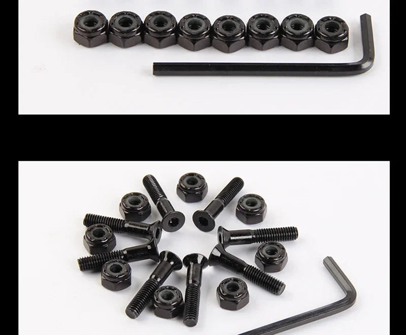 Skateboard Trucks Screws, Mounting Bolts, Anti-Rust, Durable (M5 x 25 / 29 / 32 / 38 / 44 / 50mm)