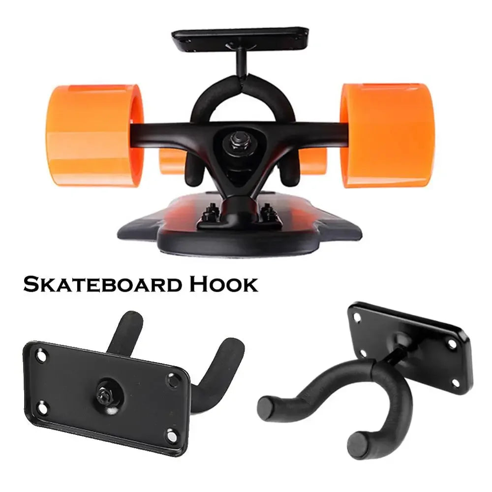 Universal Skateboard Hook, Deck Display Wall Mount, Horizontal Hanger Rack, Stable, Sturdy