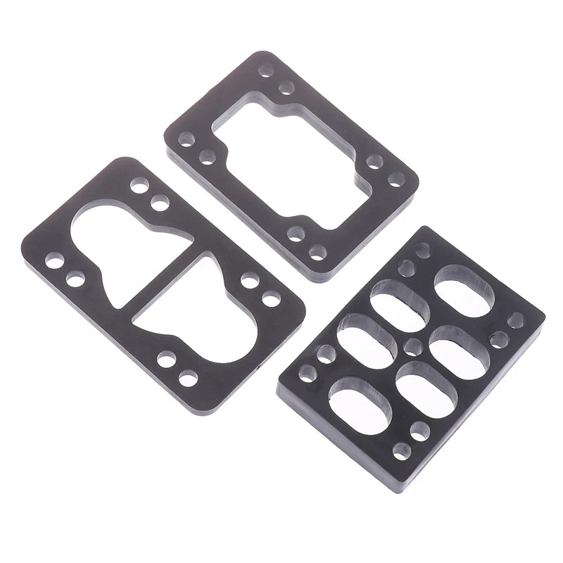 1-Piece Black PU Longboard Skateboard Riser Pads for Truck Mounting