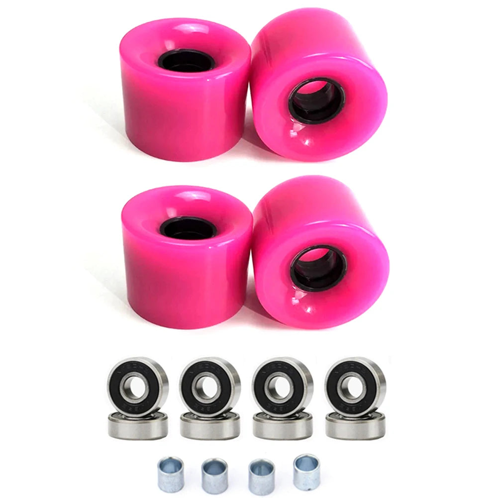 Skateboard Wheel Upgrade: 60 x 45mm Longboard Wheel Set, ABEC-9 Bearings And Spacers