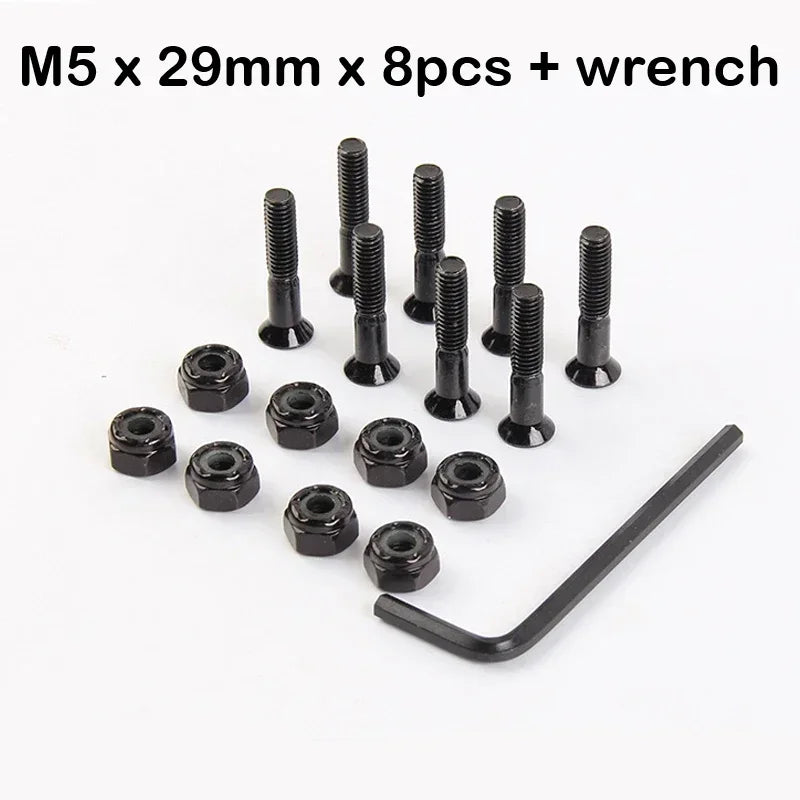 Skateboard Trucks Screws, Mounting Bolts, Anti-Rust, Durable (M5 x 25 / 29 / 32 / 38 / 44 / 50mm)