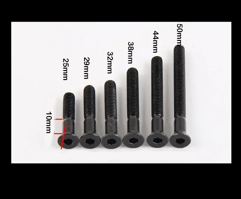 Skateboard Trucks Screws, Mounting Bolts, Anti-Rust, Durable (M5 x 25 / 29 / 32 / 38 / 44 / 50mm)