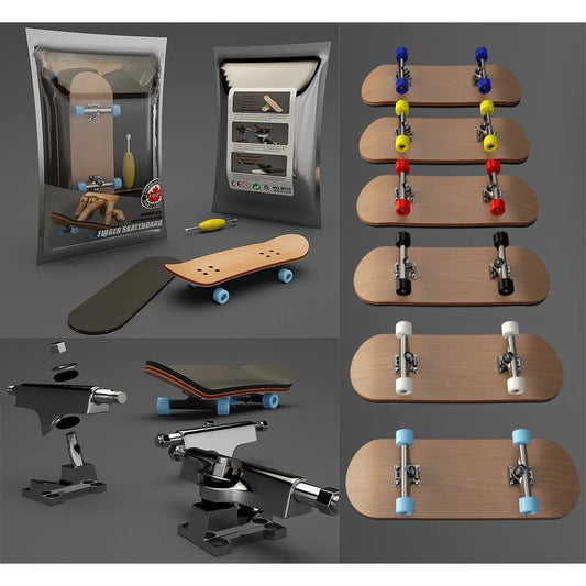 Professional Finger Skateboard Fingertip Toy (Five-Layer Maple Wood)