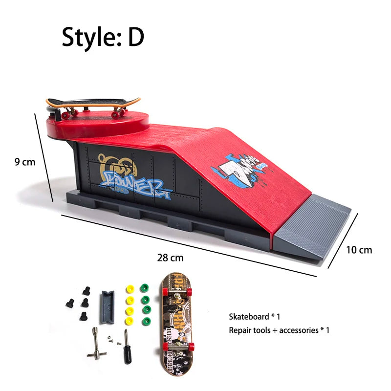 DIY Finger Skateboard Scene Venue Combination Sets Skate Park Ramp Parts Professional Tech Deck Novelty Toys Gift For Kids Child