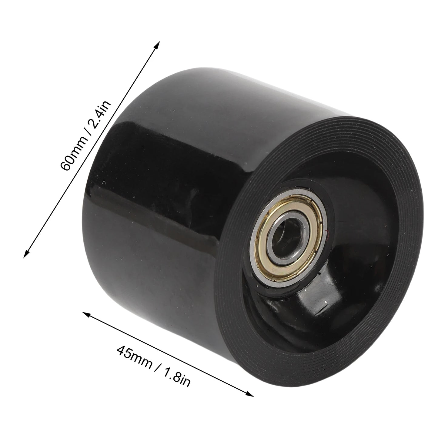 Skateboard Wheels, High Elasticity, PU, With Bearings (60 x 45mm)