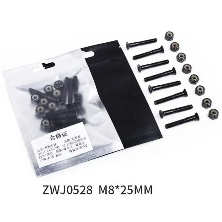 16-Piece Replacement Carbon Steel Screws and Nuts (M5 25mm / 28mm / 30mm)