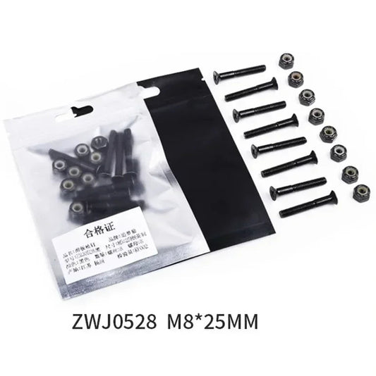16-Piece Replacement Carbon Steel Screws and Nuts (M5 25mm / 28mm / 30mm)