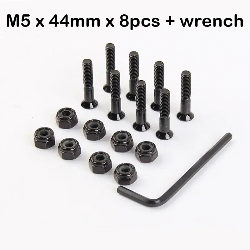 Skateboard Trucks Screws, Mounting Bolts, Anti-Rust, Durable (M5 x 25 / 29 / 32 / 38 / 44 / 50mm)