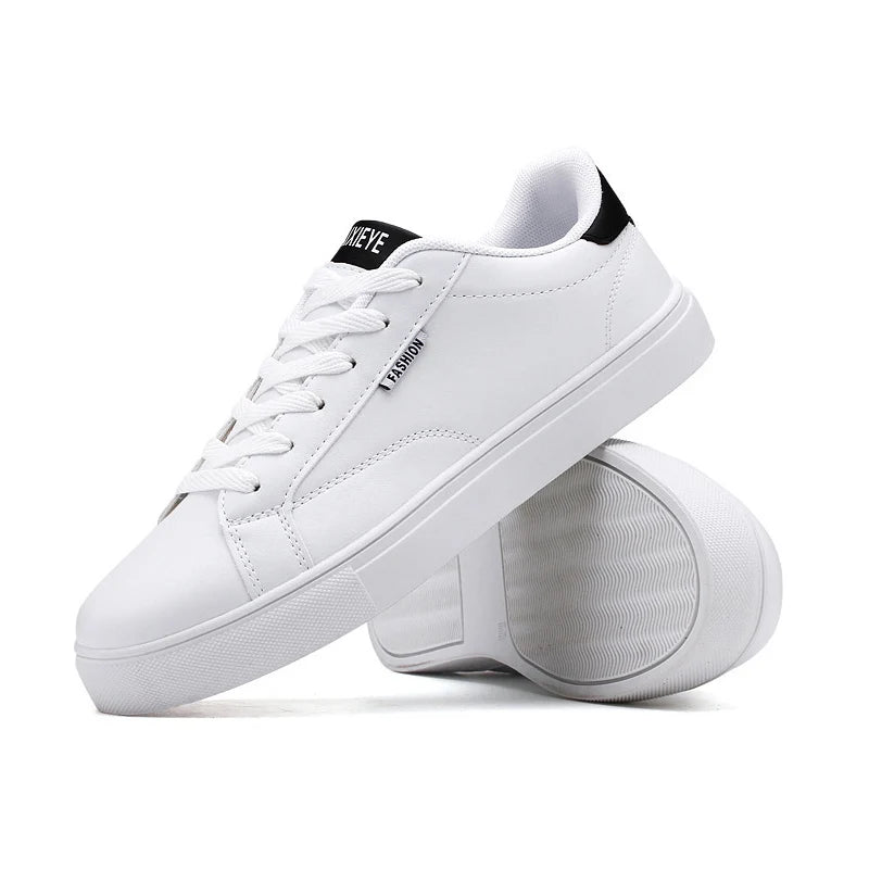 Men's Casual White Skateboarding Shoes, Breathable