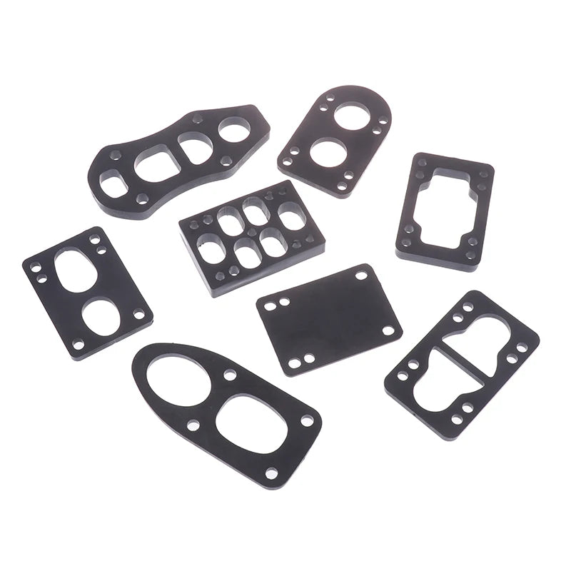 1-Piece Black PU Longboard Skateboard Riser Pads for Truck Mounting