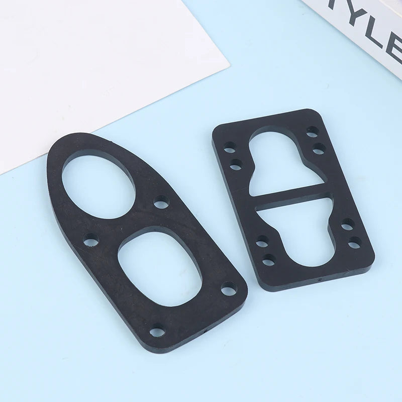 1-Piece Black PU Longboard Skateboard Riser Pads for Truck Mounting