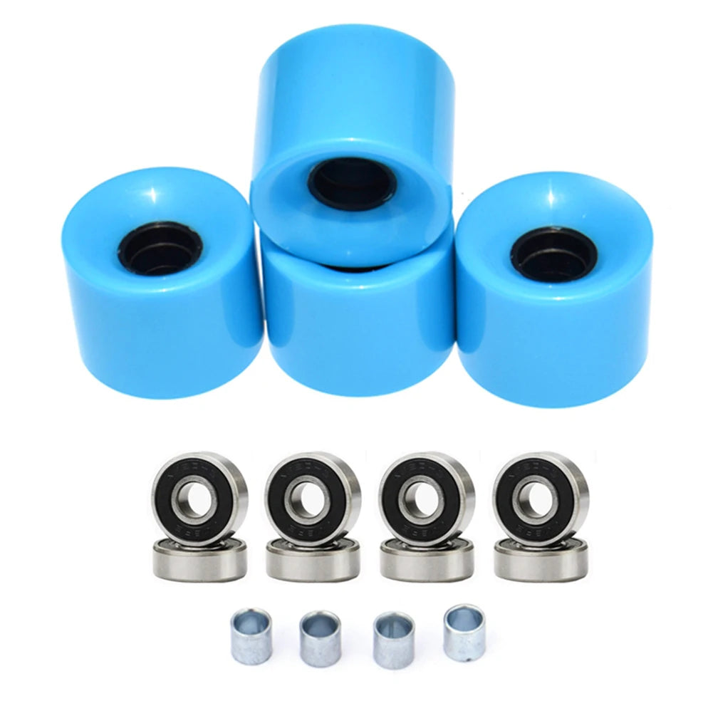 Skateboard Wheel Upgrade: 60 x 45mm Longboard Wheel Set, ABEC-9 Bearings And Spacers
