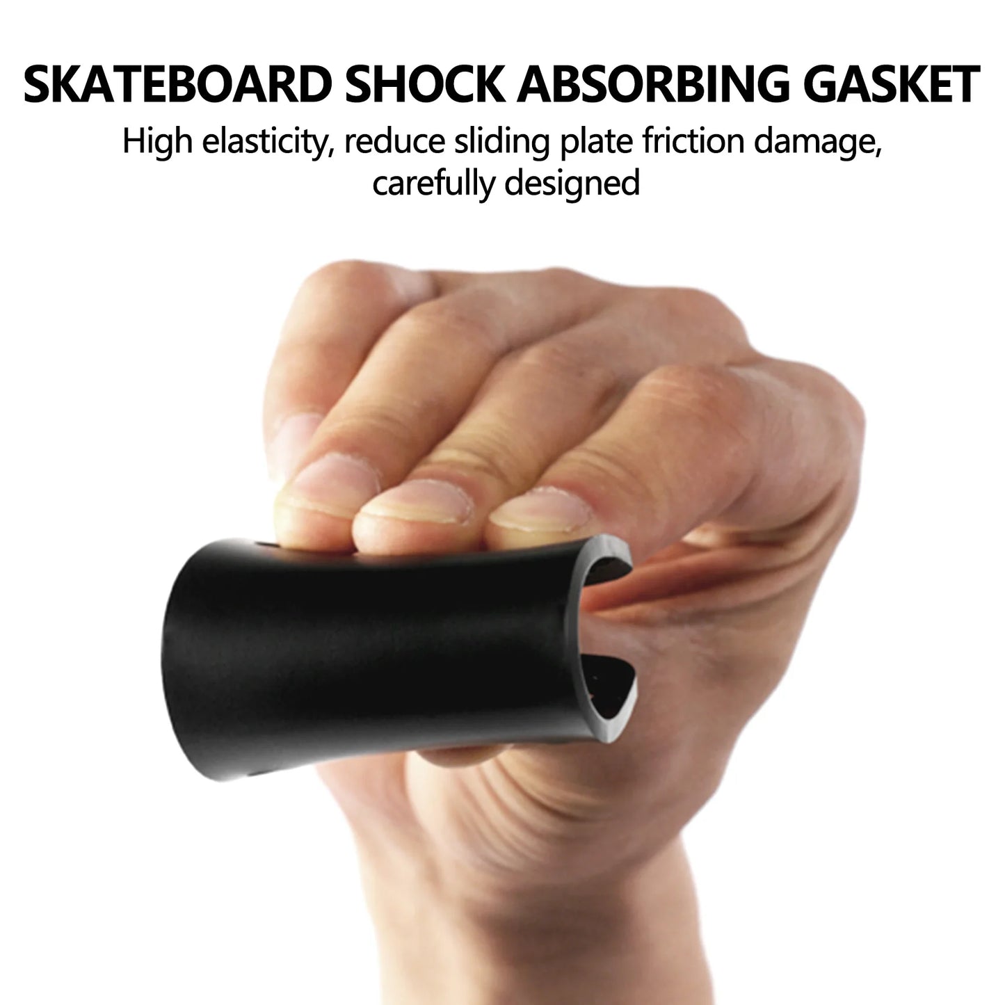 Rubber Skateboard Riser Pads, 1/8-Inch, 3mm Thick, 2-Pack