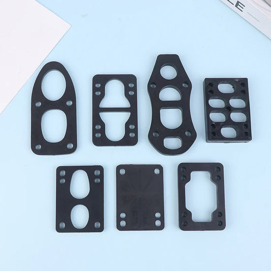 1-Piece Black PU Longboard Skateboard Riser Pads for Truck Mounting