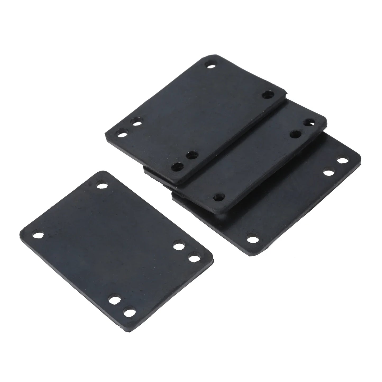 4-Piece Rubber Longboard Riser Shock Pads for Truck Mounting (76 x 55 mm, Black)