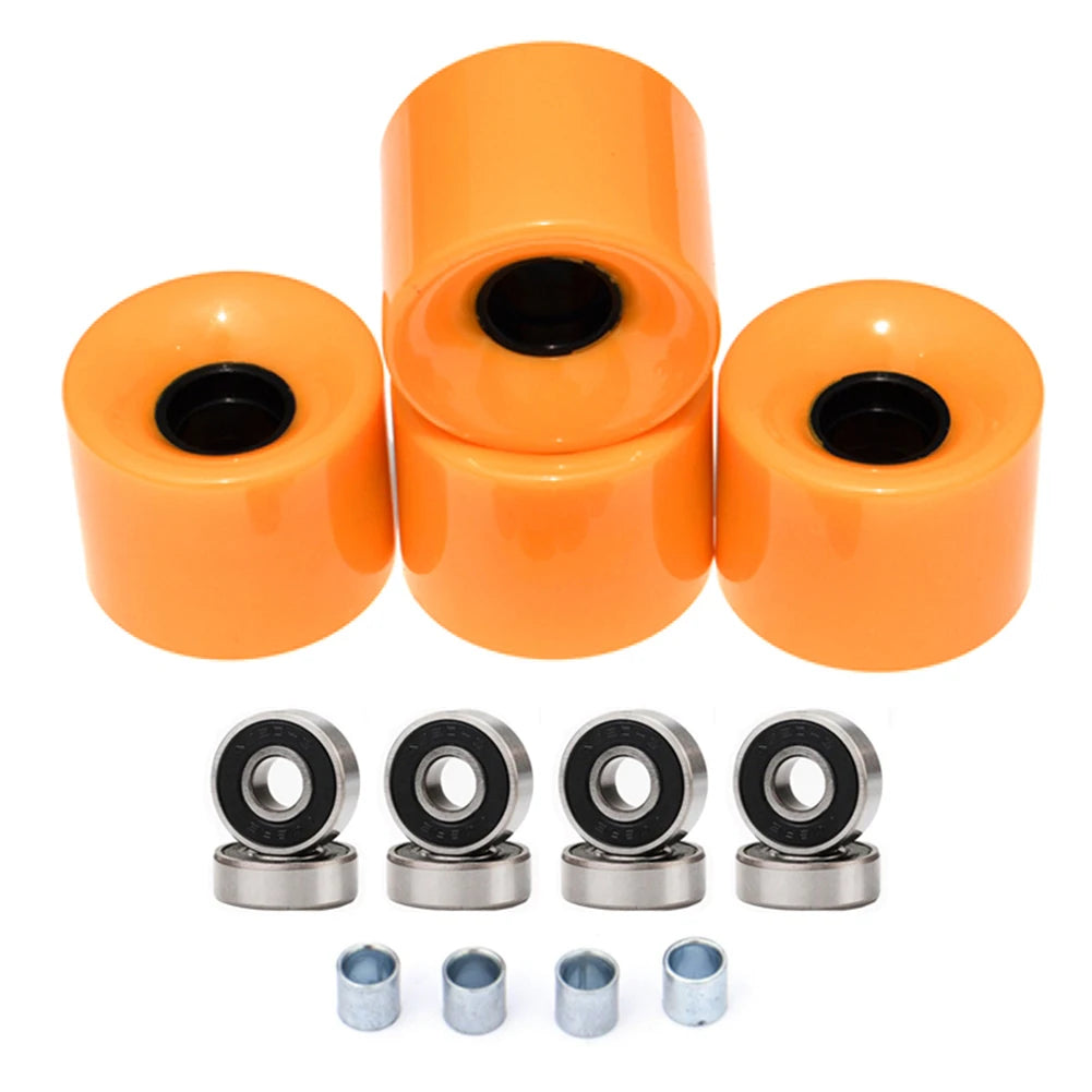 Skateboard Wheel Upgrade: 60 x 45mm Longboard Wheel Set, ABEC-9 Bearings And Spacers