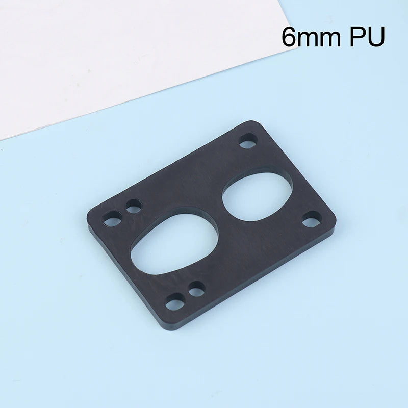 1-Piece Black PU Longboard Skateboard Riser Pads for Truck Mounting