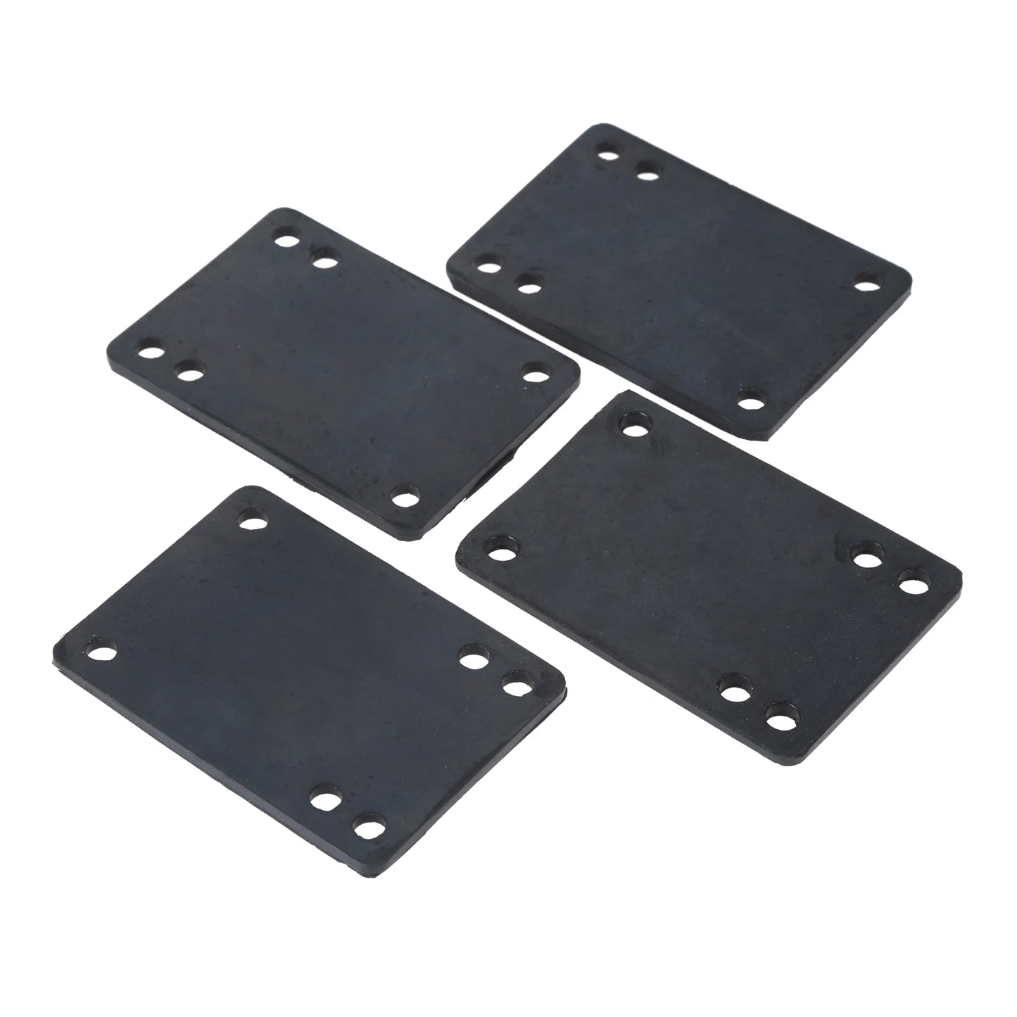 4-Piece Rubber Longboard Riser Shock Pads for Truck Mounting (76 x 55 mm, Black)