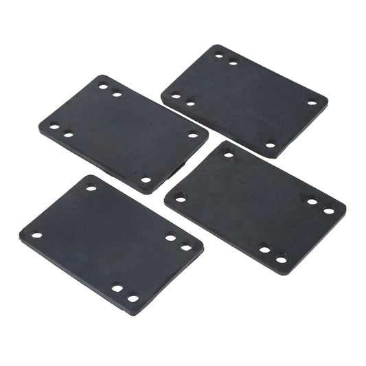 4-Piece Rubber Longboard Riser Shock Pads for Truck Mounting (76 x 55 mm, Black)